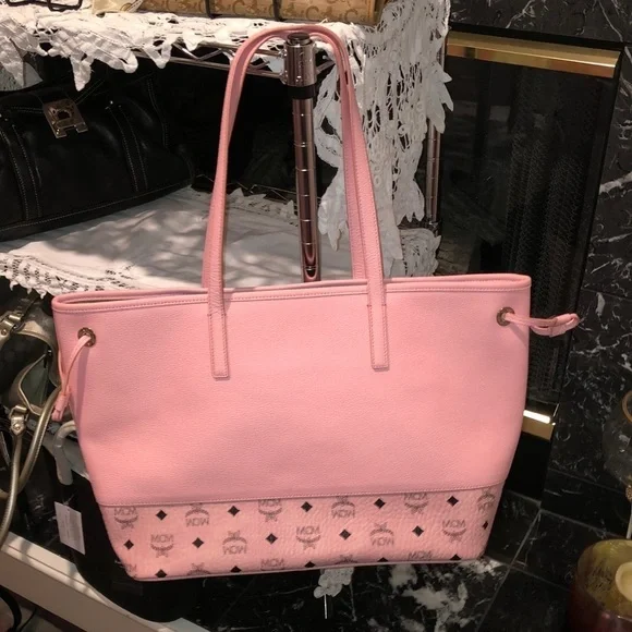 MCM Aren Leather Mix Shopper Tote - Picture 2 of 5